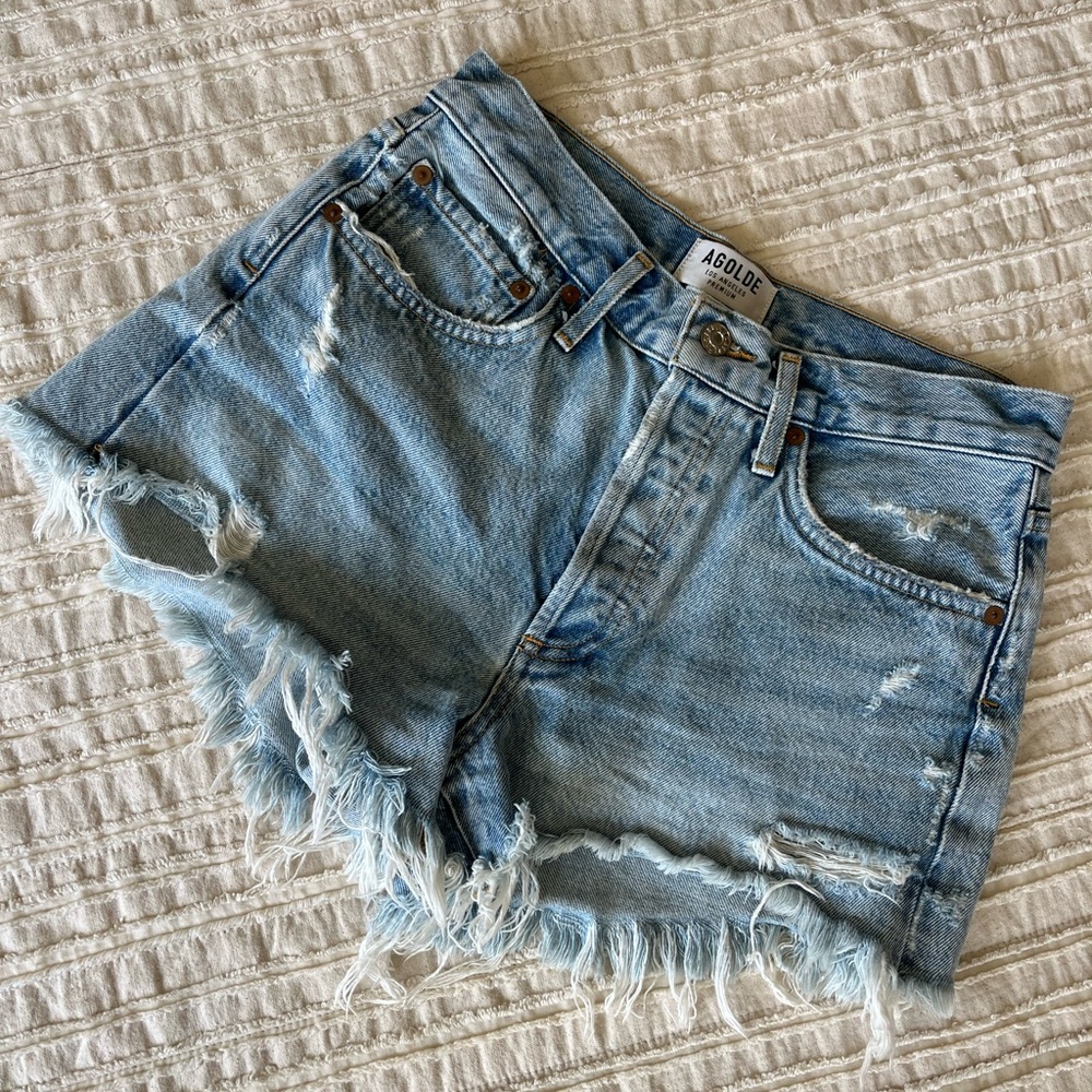 AGOLDE Parker Vintage Cutoff Shorts Size 26 - Picture 7 of 12